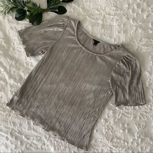 Ann Taylor Blouse Gold‎ Shimmery Top Business Casual Small